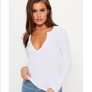 White button up long sleeve NWT